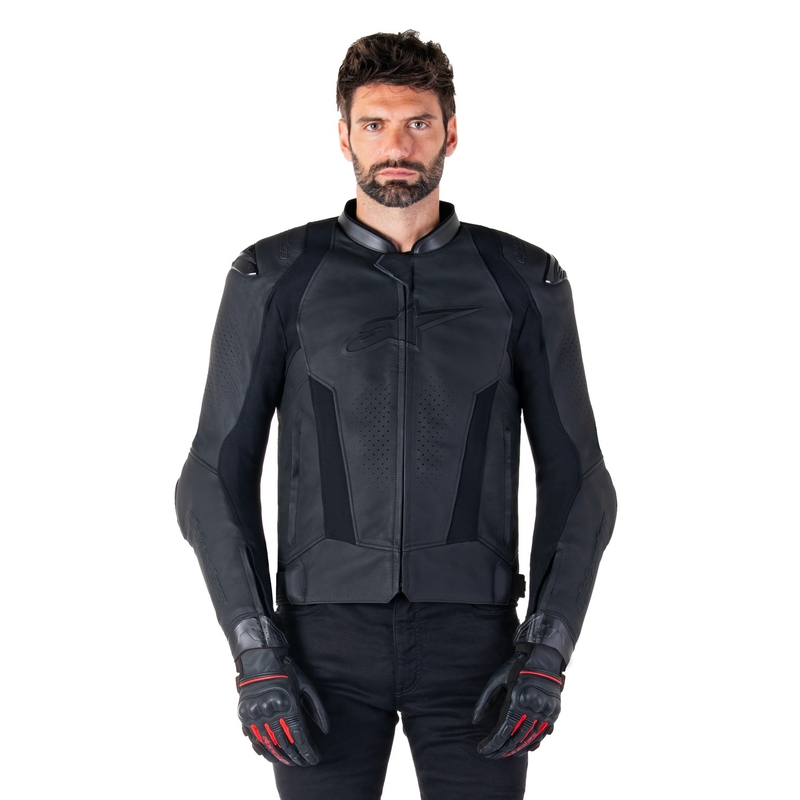 Alpinestars Missile 3 motoros bőrkabát teljes fekete