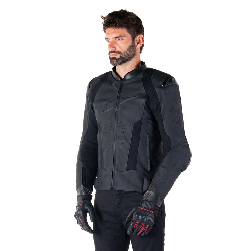 Alpinestars Missile 3 motoros bőrkabát teljes fekete