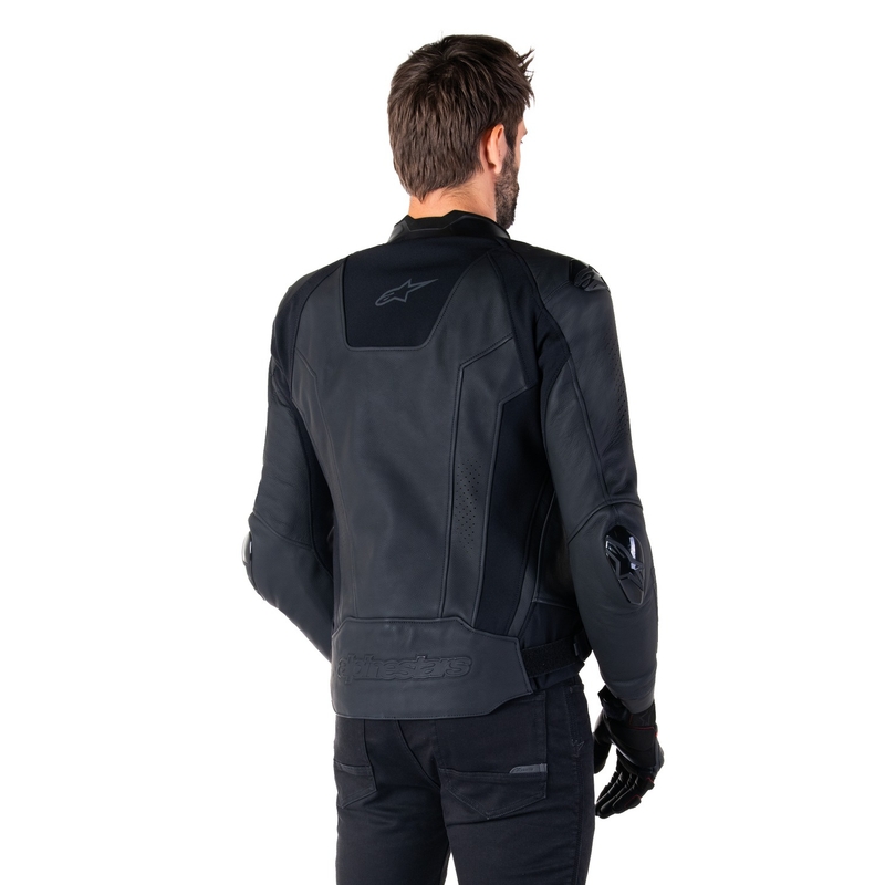 Alpinestars Missile 3 motoros bőrkabát teljes fekete