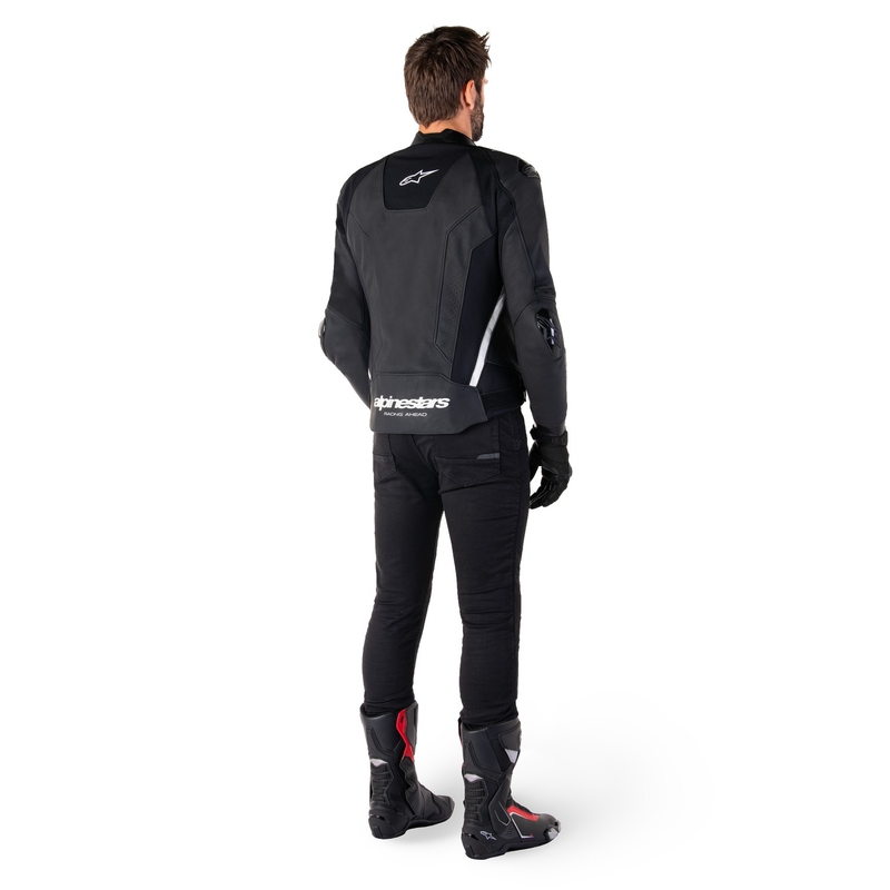 Alpinestars Missile 3 motoros bőrkabát fekete-fehér