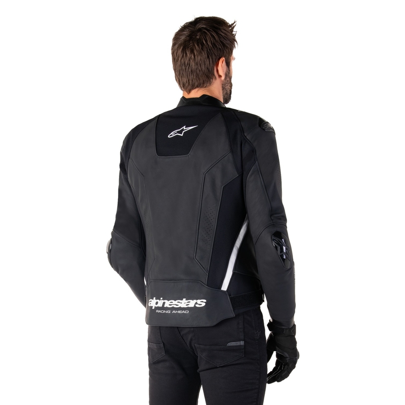 Alpinestars Missile 3 motoros bőrkabát fekete-fehér