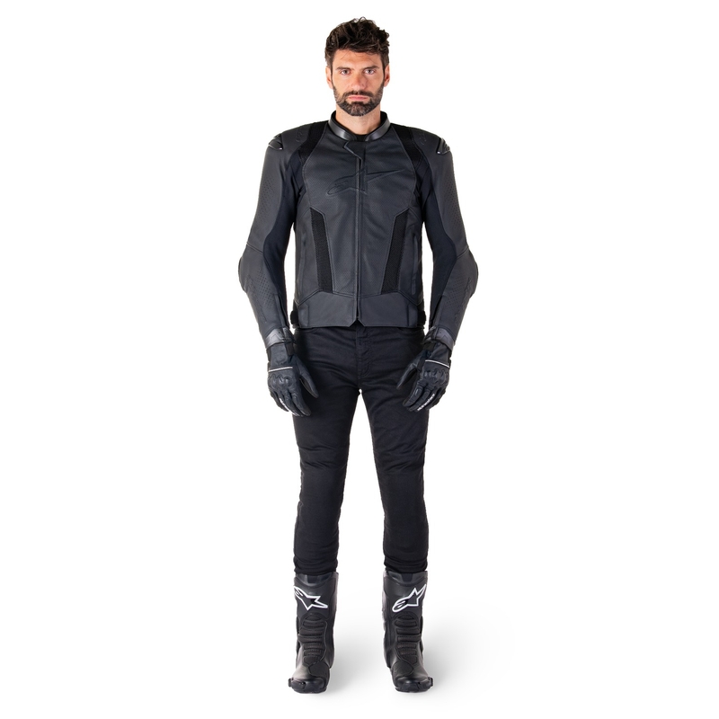 Alpinestars Missile 3 Airflow motorkerékpár bőrkabát fekete