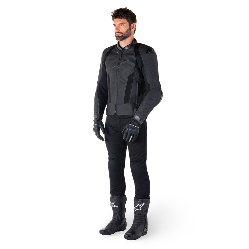 Alpinestars Missile 3 Airflow motorkerékpár bőrkabát fekete