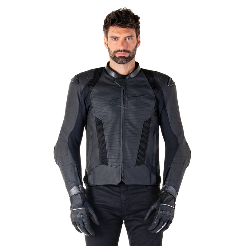 Alpinestars Missile 3 Airflow motorkerékpár bőrkabát fekete