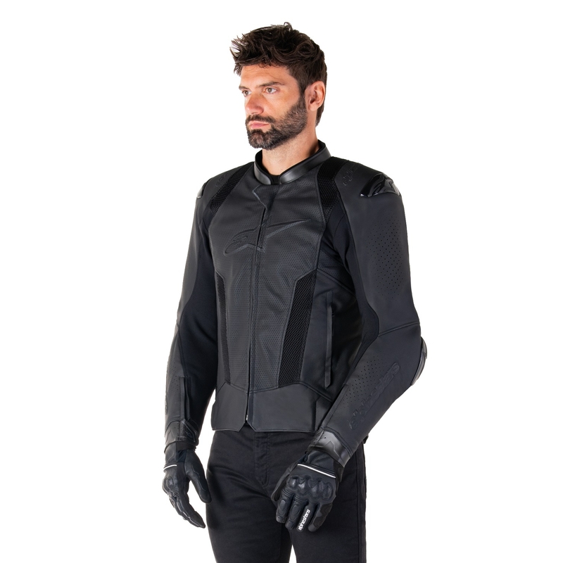 Alpinestars Missile 3 Airflow motorkerékpár bőrkabát fekete