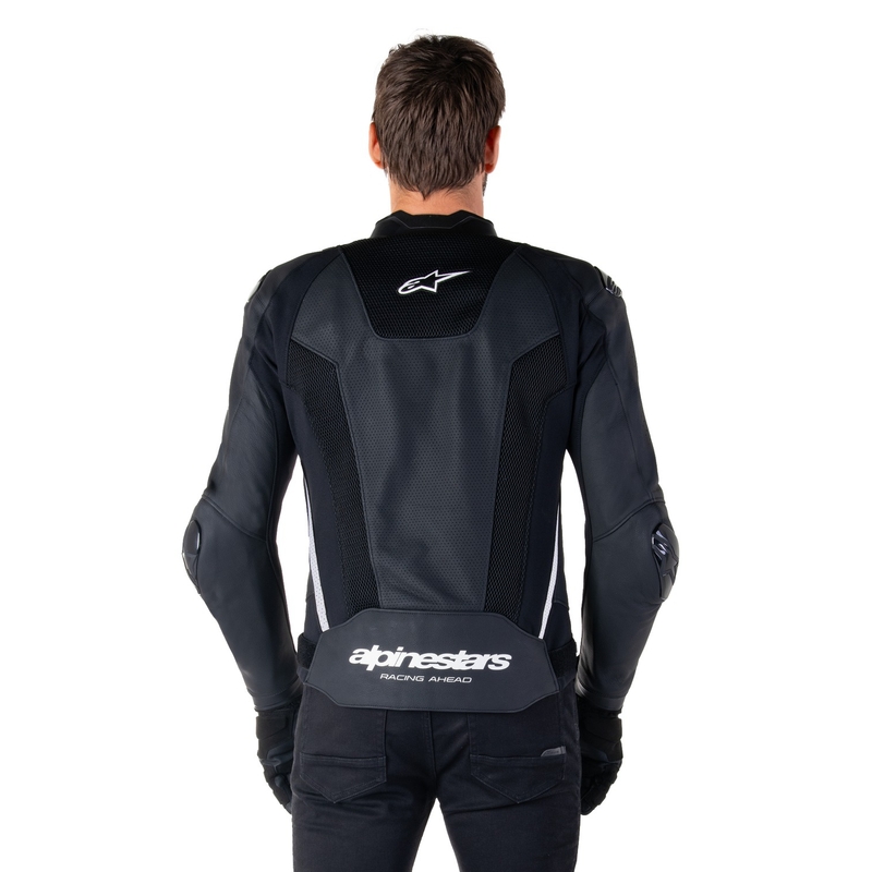 Alpinestars Missile 3 Airflow motorkerékpár bőrkabát fekete-fehér