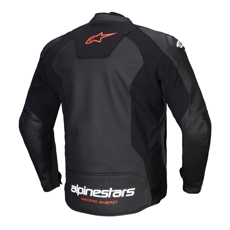 Alpinestars Faster 3 motoros bőrdzseki  fekete-fluo piros