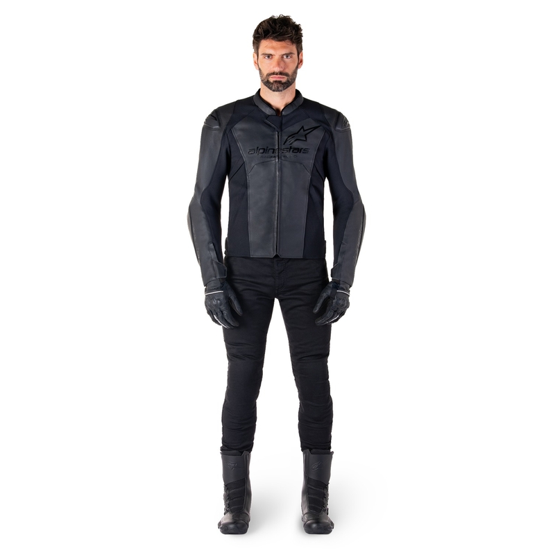 Alpinestars Faster 3 motoros bőrdzseki fekete