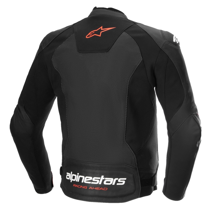 Alpinestars Faster 3 Airflow motoros bőrkabát fekete-fluo piros