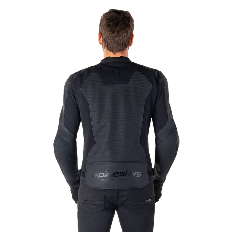 Alpinestars Faster 3 Airflow motoros bőrkabát teljes fekete