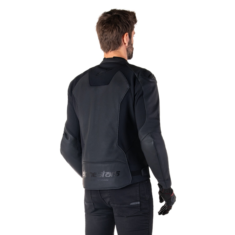 Alpinestars Faster 3 Airflow motoros bőrkabát teljes fekete
