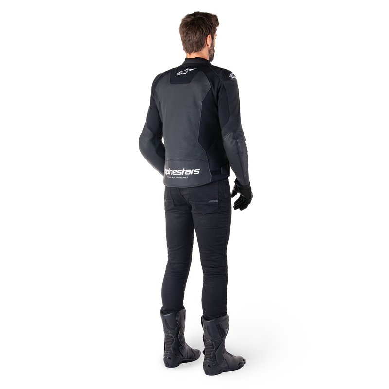 Alpinestars Faster 3 Airflow motoros bőrkabát fekete-fehér