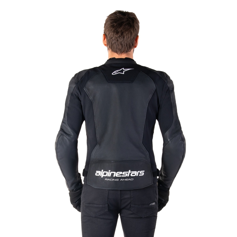 Alpinestars Faster 3 Airflow motoros bőrkabát fekete-fehér