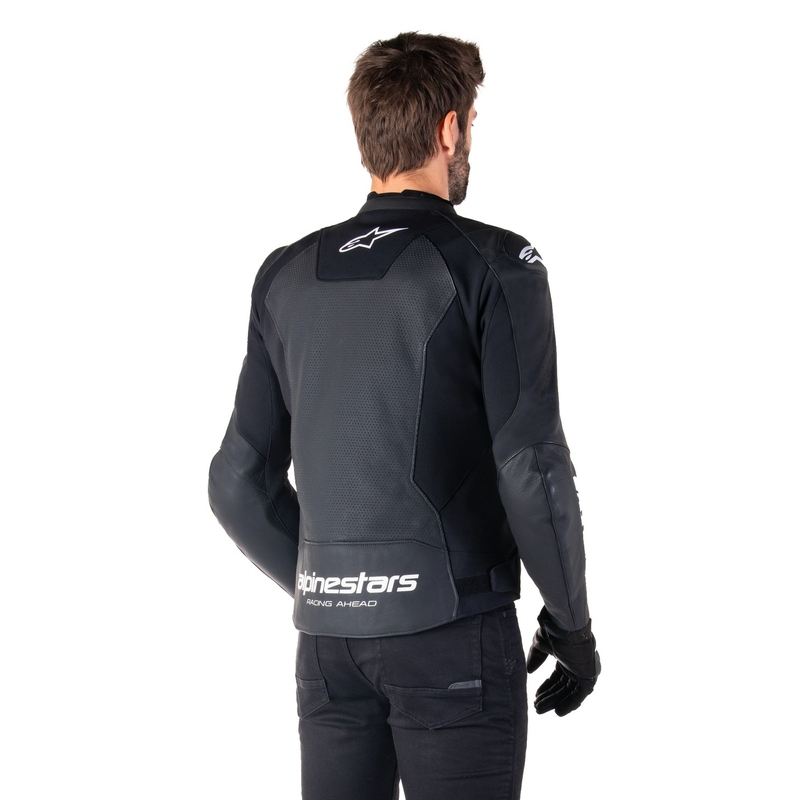 Alpinestars Faster 3 Airflow motoros bőrkabát fekete-fehér