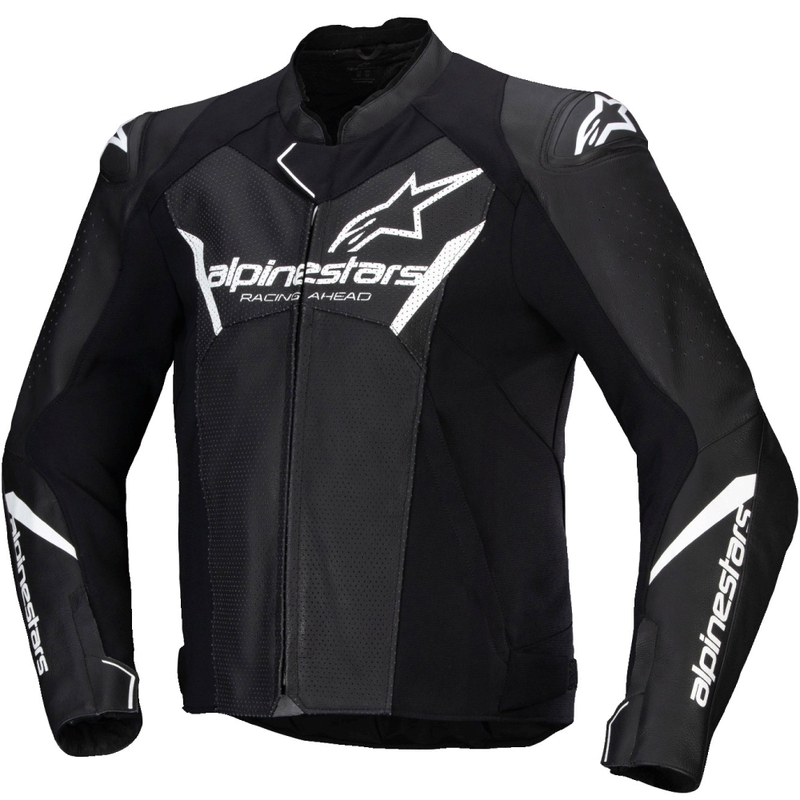 Alpinestars Faster 3 Airflow motoros bőrkabát fekete-fehér