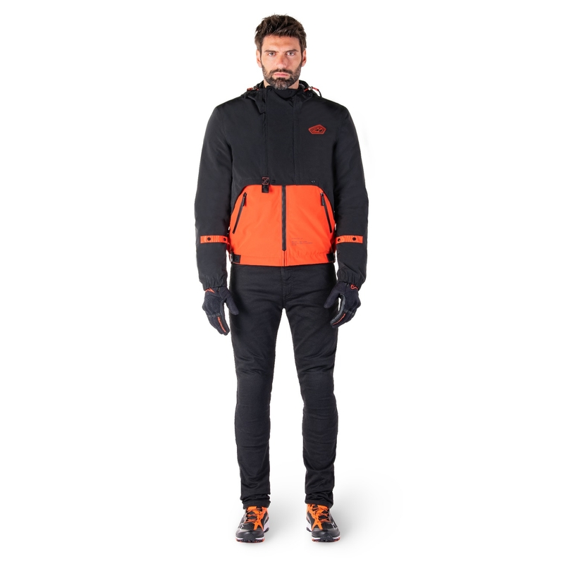 Alpinestars Mootant Waterproof Parka motoros kabát fekete-fluo narancssárga
