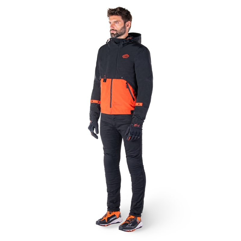 Alpinestars Mootant Waterproof Parka motoros kabát fekete-fluo narancssárga