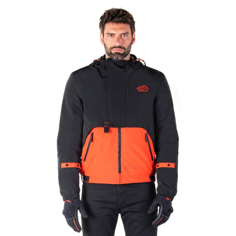 Alpinestars Mootant Waterproof Parka motoros kabát fekete-fluo narancssárga