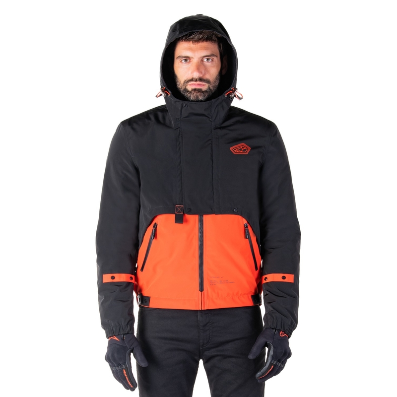 Alpinestars Mootant Waterproof Parka motoros kabát fekete-fluo narancssárga