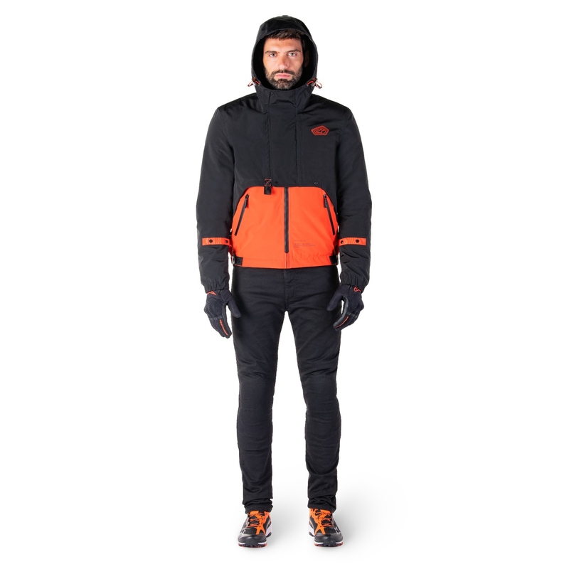 Alpinestars Mootant Waterproof Parka motoros kabát fekete-fluo narancssárga