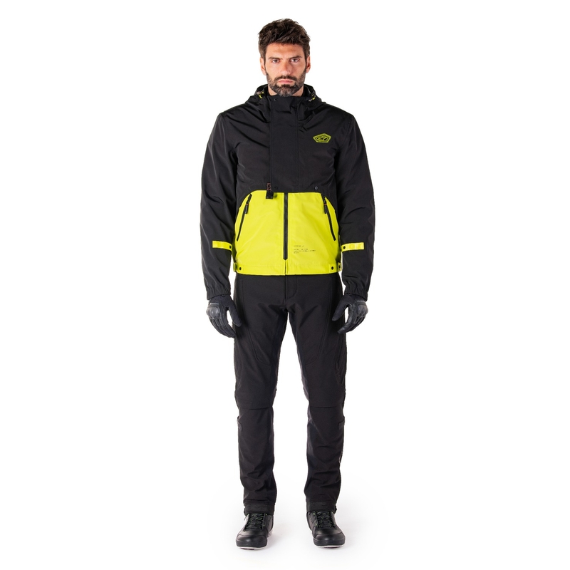 Alpinestars Mootant Waterproof Parka motoros kabát fekete-fluo sárga