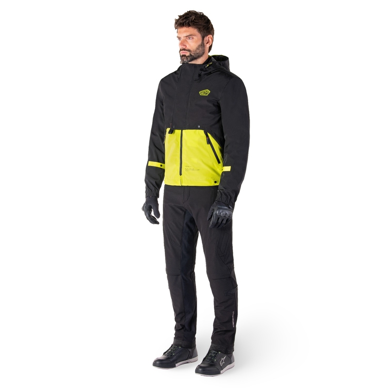 Alpinestars Mootant Waterproof Parka motoros kabát fekete-fluo sárga
