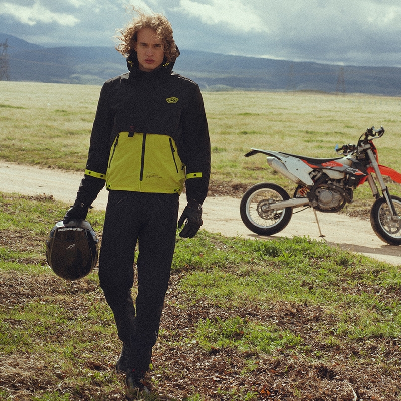 Alpinestars Mootant Waterproof Parka motoros kabát fekete-fluo sárga
