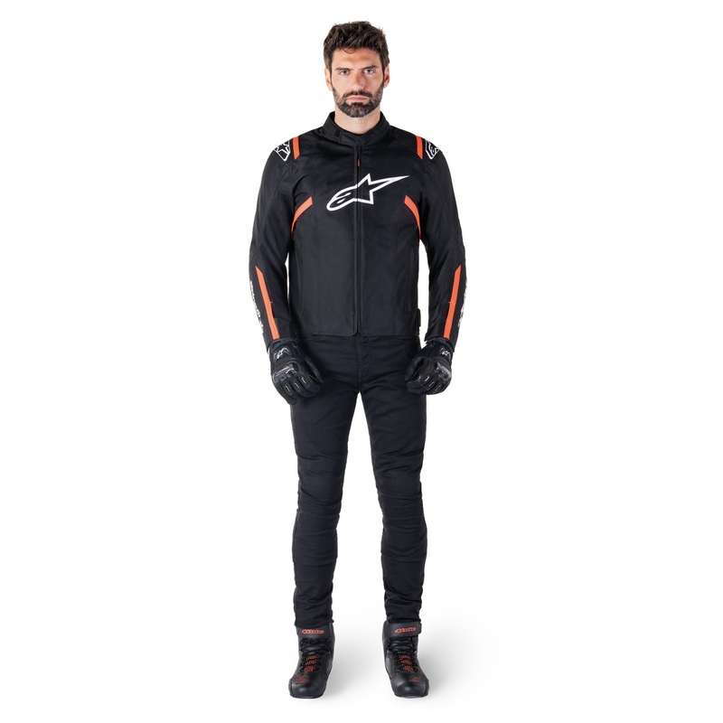 Alpinestars T-SPS 2 Waterproof motoros kabát fekete-fehér-fluo piros