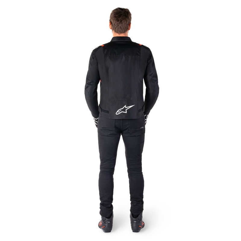Alpinestars T-SPS 2 Waterproof motoros kabát fekete-fehér-fluo piros