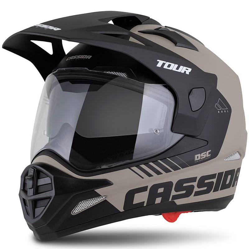 Cassida Tour 2.0 Dual enduro sisak matt homokbarna-fekete