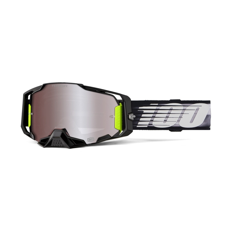 100% ARMEGA Lightspeed motokrossz szemüveg HIPER ezüst plexivel