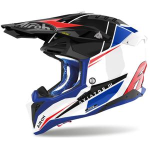 Airoh Aviator 3.0 Push motokrossz bukósisak kék-piros
