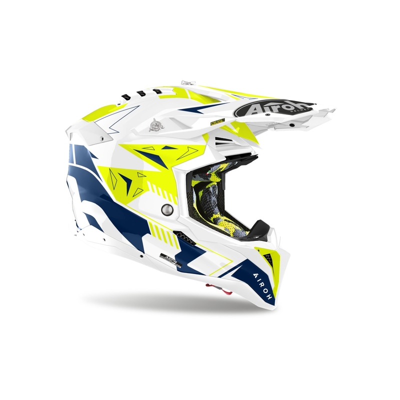 Airoh Aviator 3 Spin motokrossz bukósisak sárga-kék