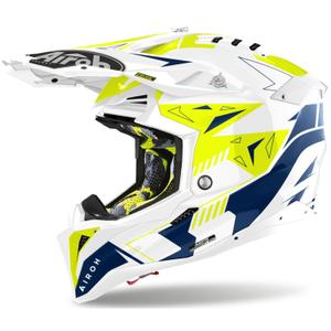 Airoh Aviator 3 Spin motokrossz bukósisak sárga-kék