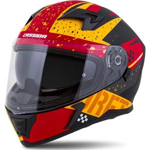 Integrált motoros sisak Cassida Integral 3.0 DRFT narancssárga-fluo piros