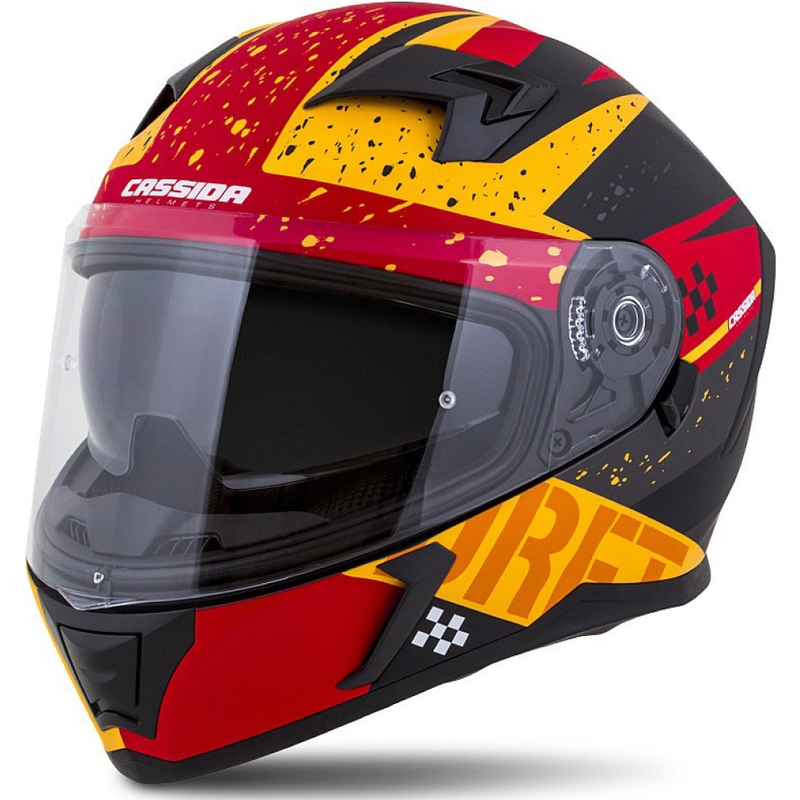 Integrált motoros sisak Cassida Integral 3.0 DRFT narancssárga-fluo piros
