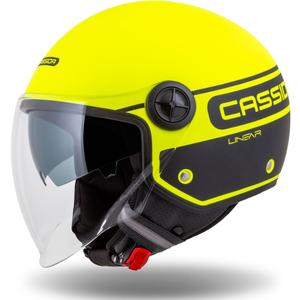 Cassida Handy Plus Linear nyitott bukósisak fluo sárga-fekete
