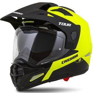 Enduro sisak Cassida Tour 1.1 Kettős fekete-fluo sárga