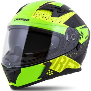 Integrált sisak motorkerékpárhoz Cassida Integral 3.0 DRFT zöld-gyöngysárga