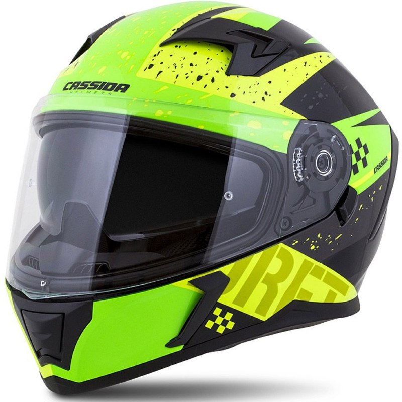 Integrált sisak motorkerékpárhoz Cassida Integral 3.0 DRFT zöld-gyöngysárga