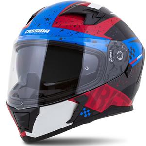 Integrált motoros sisak Cassida Integral 3.0 DRFT piros-gyöngykék