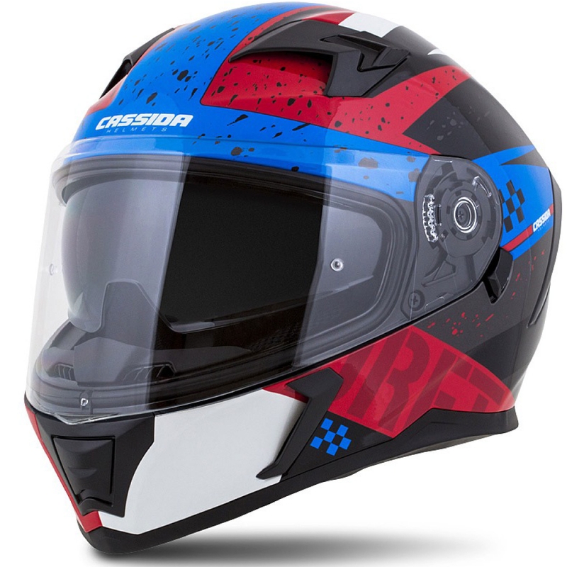 Integrált motoros sisak Cassida Integral 3.0 DRFT piros-gyöngykék
