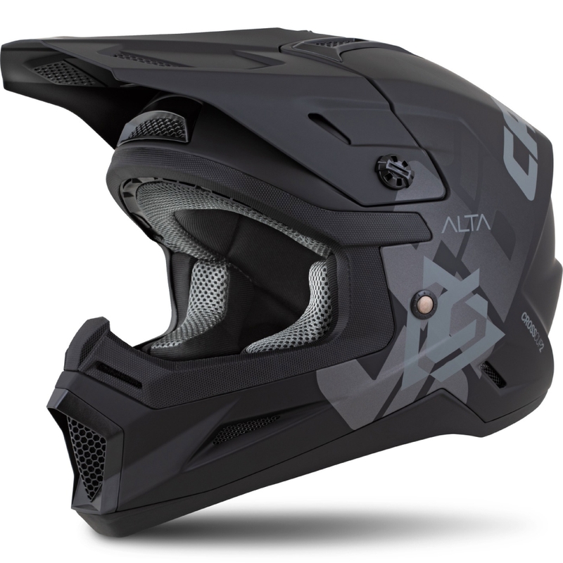 Cassida Cross Cup 2 Alta gyerek motokrossz bukósisak matt fekete-szürke