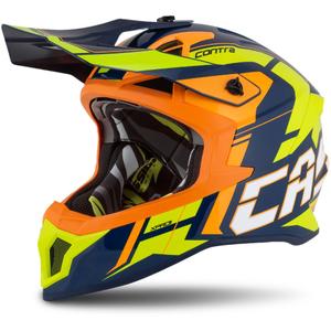 Cassida Cross Pro 2 Contra motokrossz bukósisak fluo sárga-narancssárga-kék