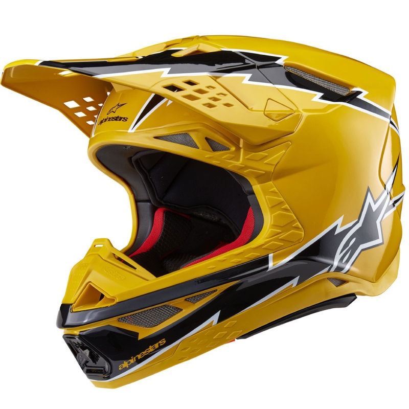 Alpinestars Supertech S-M10 Ampress motokrossz bukósisak fekete-sárga