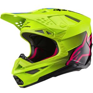 Alpinestars Supertech S-M10 Unite motokrossz bukósisak fluo sárga-fekete-rózsaszín