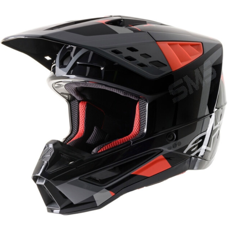 Alpinestars S-M5 Rover motokrossz sisak antracit-fluo piros-szürke terepmintás