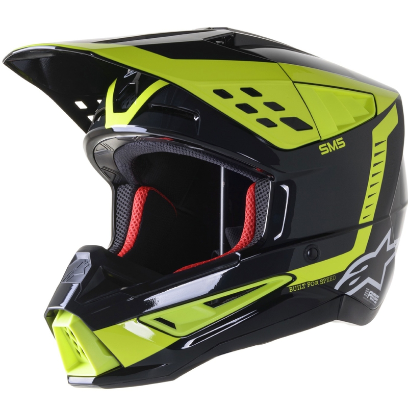 Alpinestars S-M5 Beam motokrossz sisak fényes fekete-antracit-fluo sárga