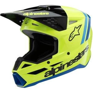 Alpinestars S-M3 RADIUM 2025 gyerek motokrossz bukósisak fluo sárga-fekete-kék