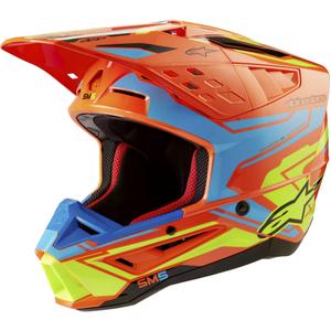 Alpinestars S-M5 Action 2 motokrossz bukósisak fluo narancssárga-világoskék- fluo sárga